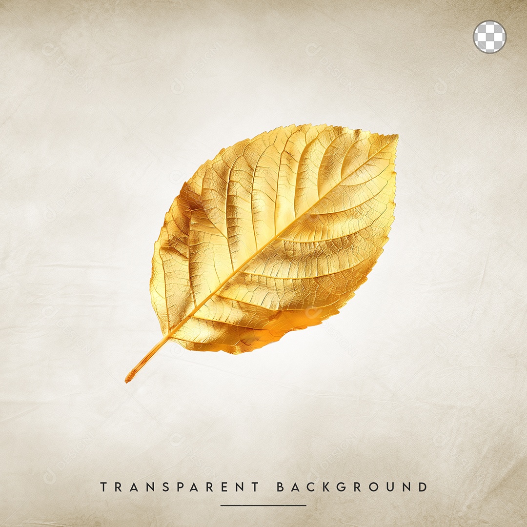 Elemento 3D Folha Para Composição PSD