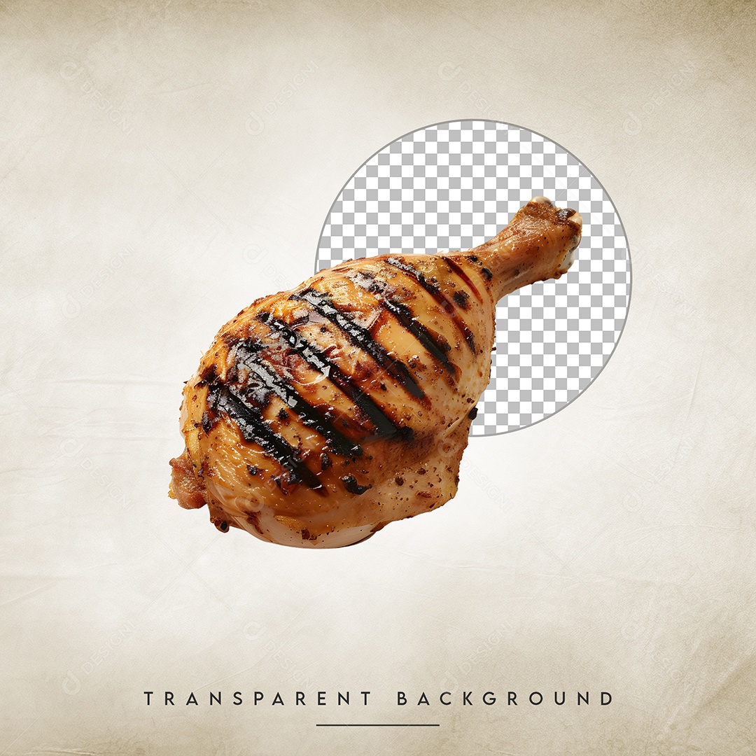 Elemento 3D Coxa Para Composição PSD