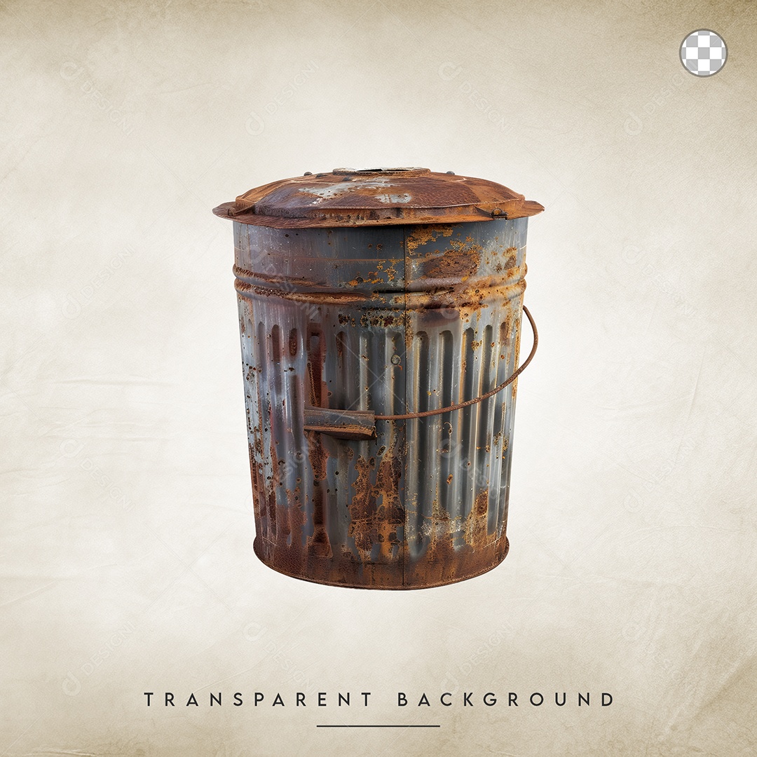 Elemento 3D Lixeira Para Composição PSD