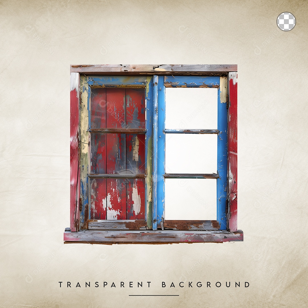 Elemento 3D janela Para Composição PSD