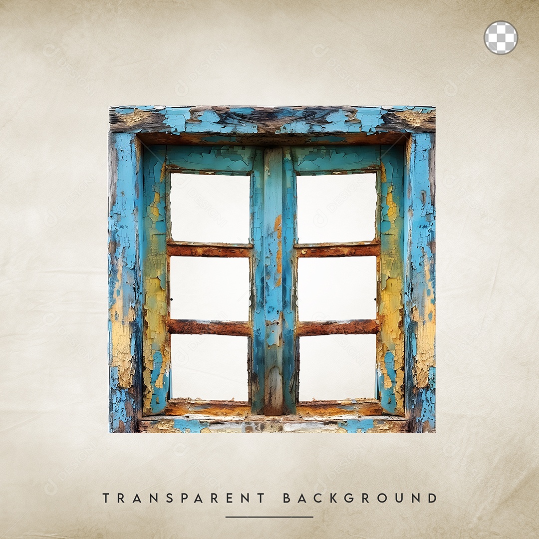 Elemento 3D janela Para Composição PSD