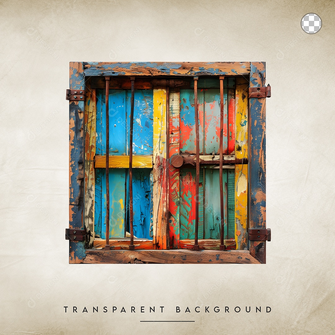 Elemento 3D janela Para Composição PSD