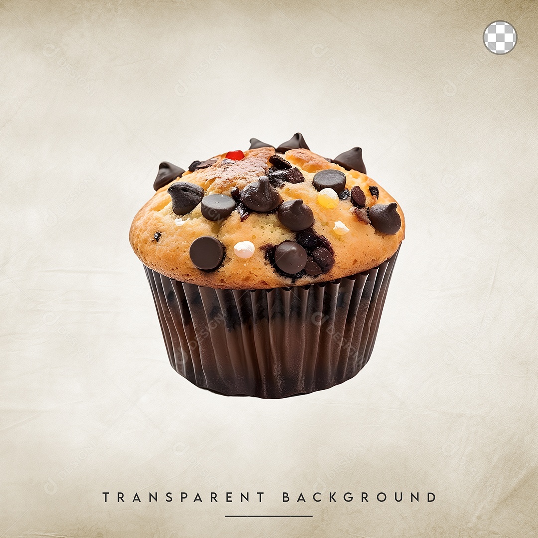 Elemento 3D Muffin  Para Composição PSD