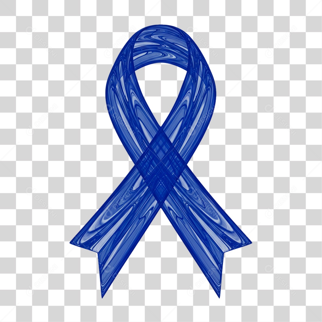 Laço Azul Novembro Azul PNG Transparente