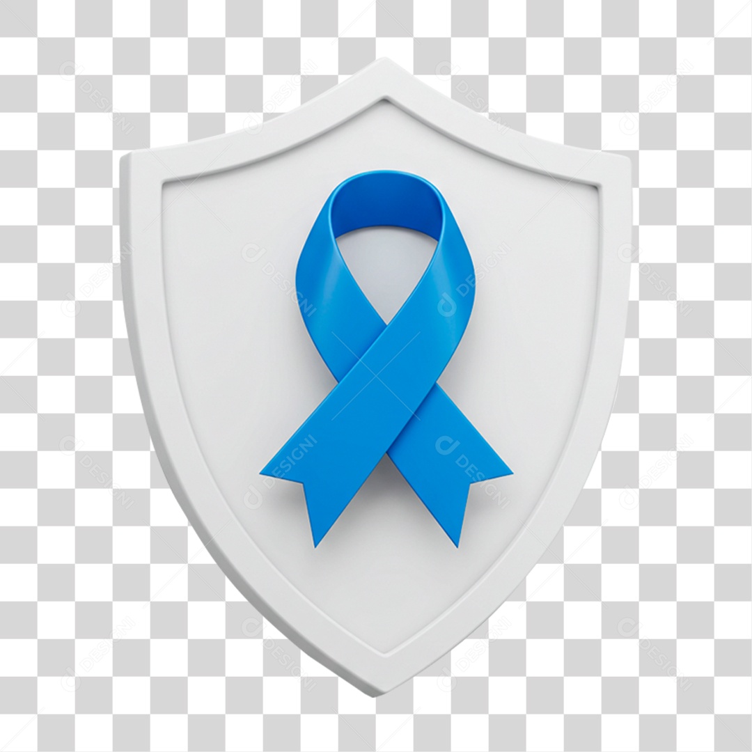 Escudo com Laço Azul PNG Transparente