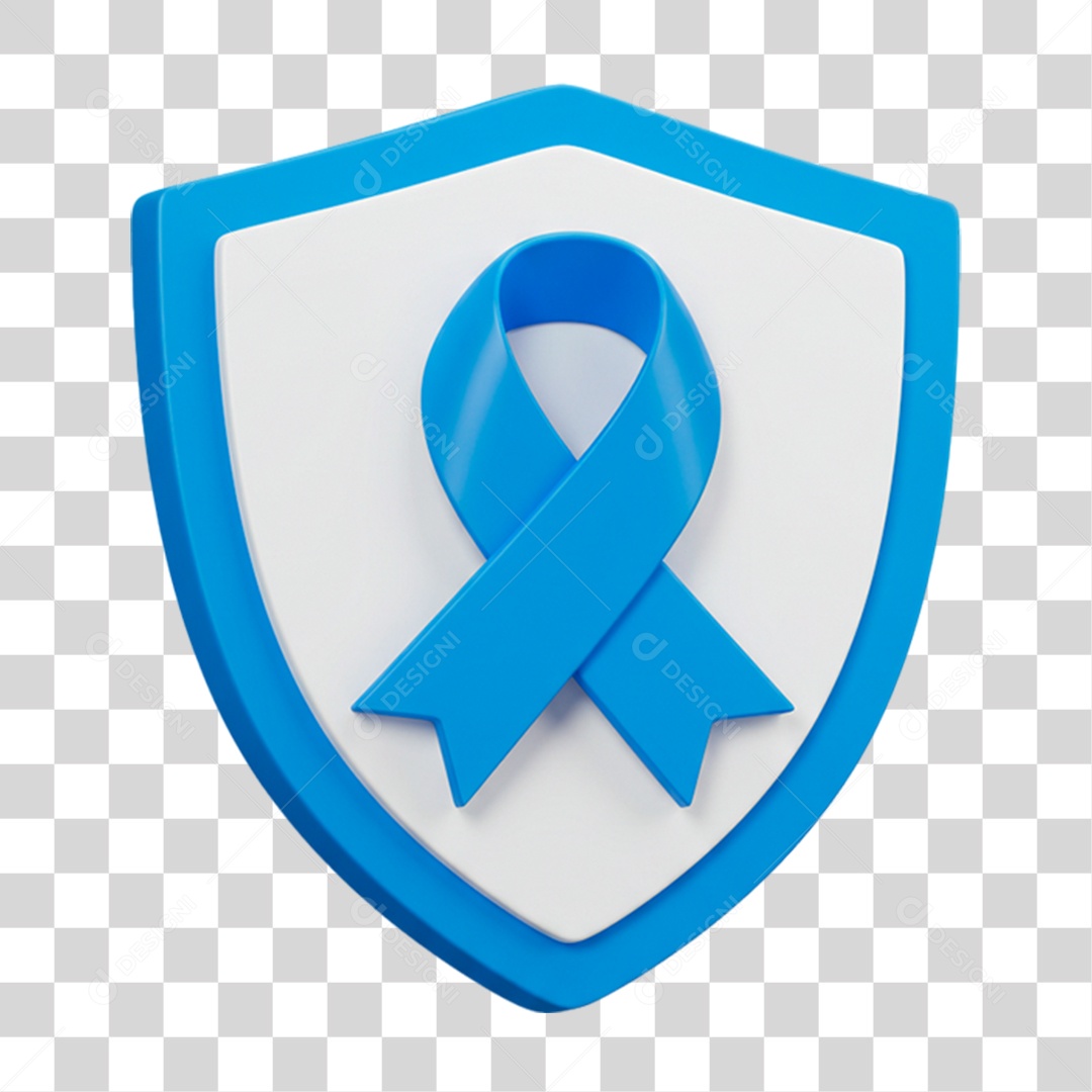 Escudo com Laço Azul PNG Transparente