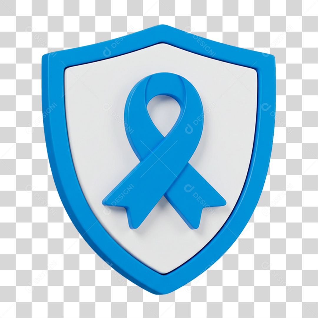 Escudo com Laço Azul PNG Transparente