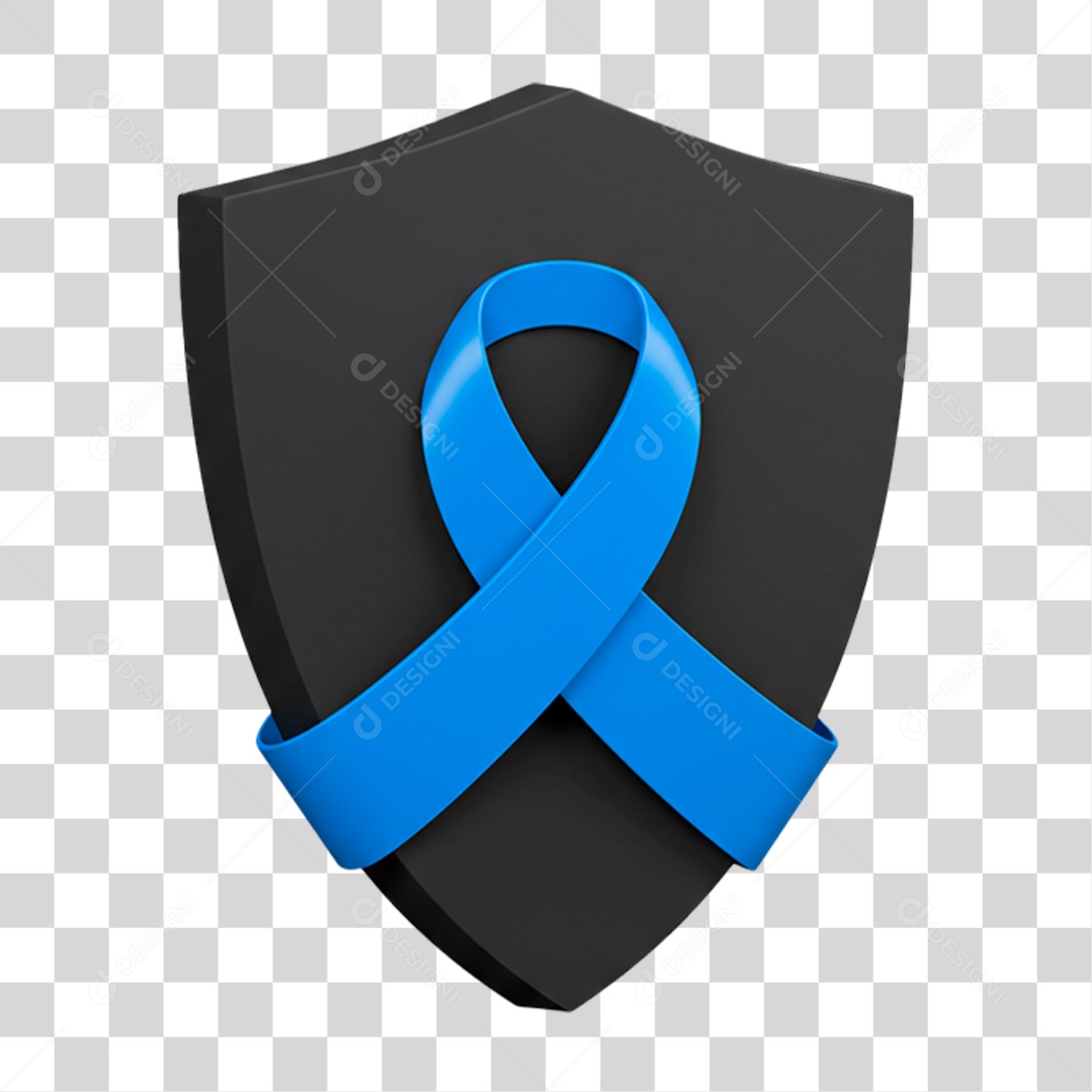 Escudo com Laço Azul PNG Transparente