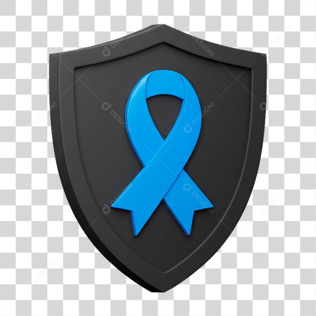 Escudo com Laço Azul PNG Transparente