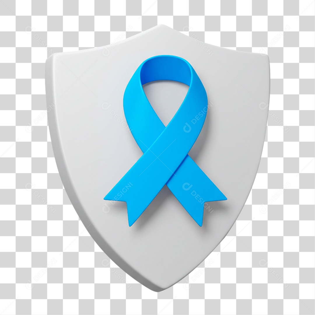 Escudo com Laço Azul PNG Transparente