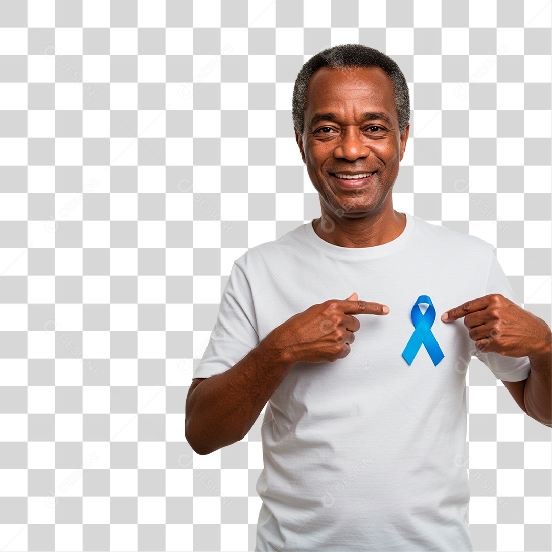 Homem com Laço Azul PNG Transparente