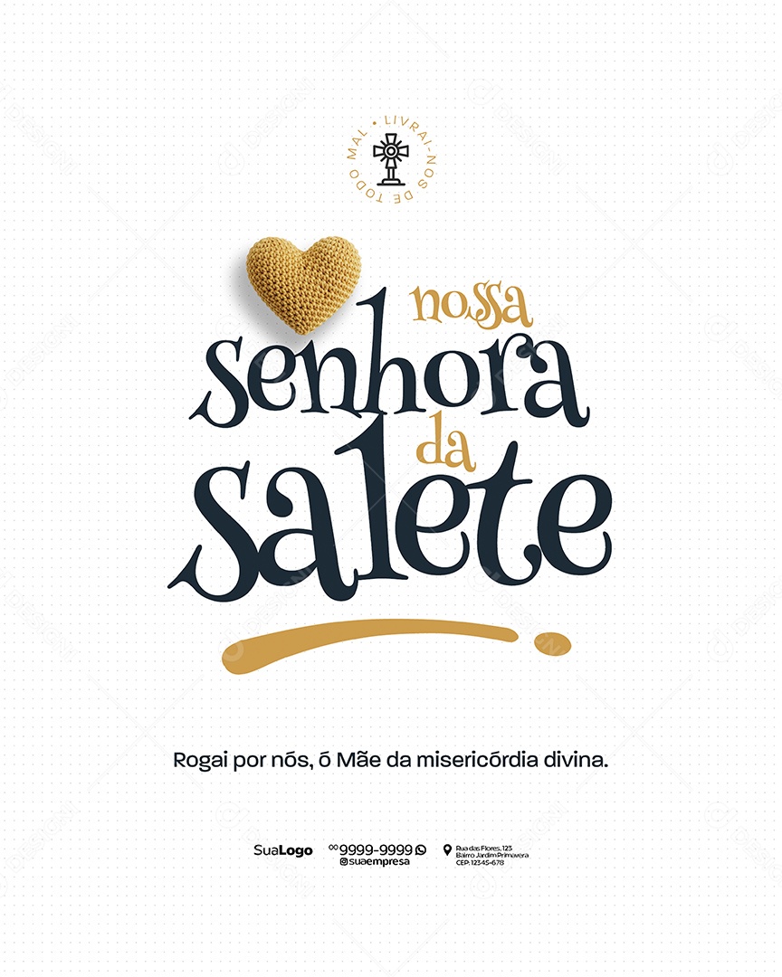 Dia de Nossa Senhora da Salete 19 de Setembro Social Media PSD editavel