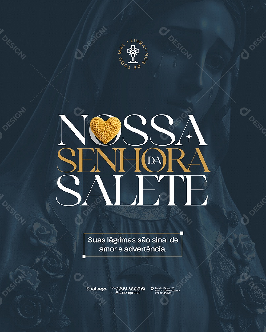 Dia de Nossa Senhora da Salete 19 de Setembro Social Media PSD editavel