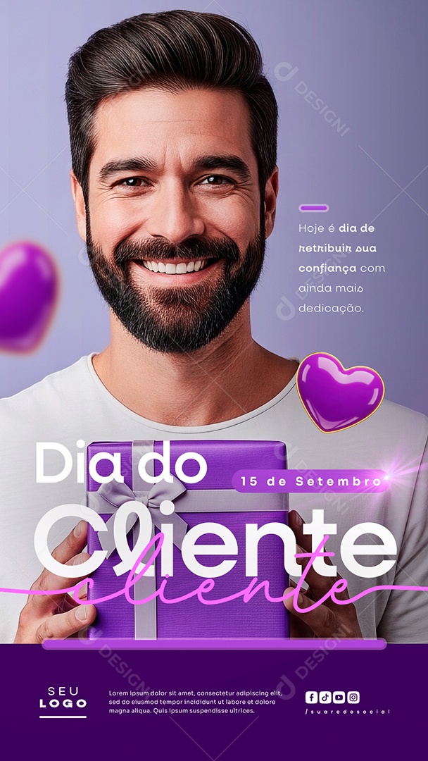 Stiry Dia Do Cliente 15 de Setembro Social Media PSD Editável