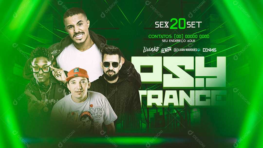 Banner Flyer PSY Trance Social Media PSD Editável
