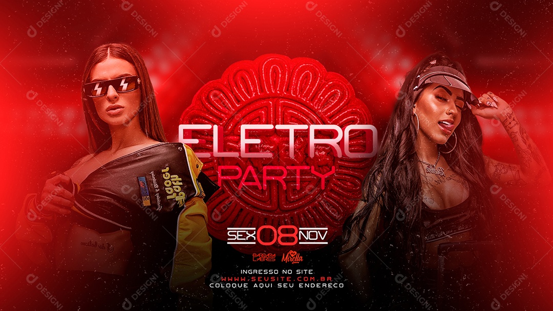 Banner Flyer Eletro Party Social Media PSD Editável