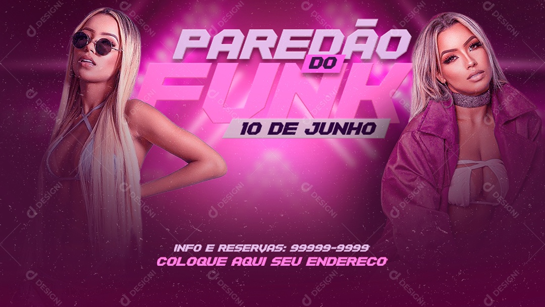 Banner Flyer Paredão do Funk Social Media PSD Editável