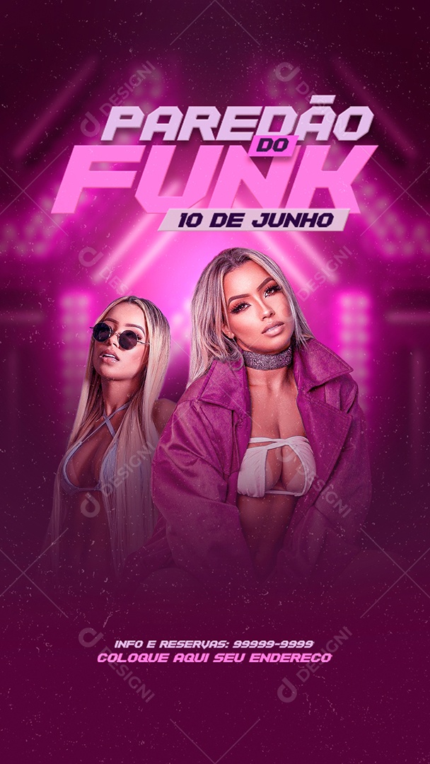 Story Flyer Paredão do Funk Social Media PSD Editável