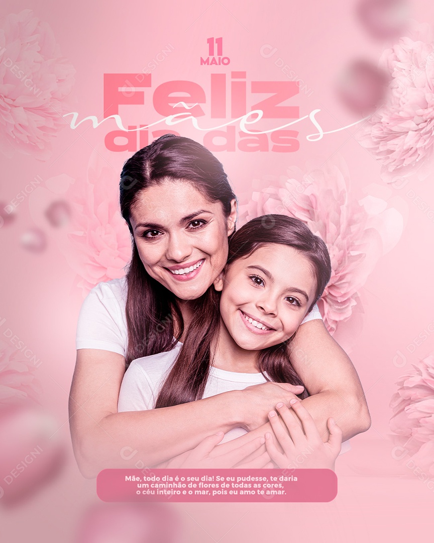 Feliz Feliz Dia das Mães 11 de Maio Social Media PSD Editável
