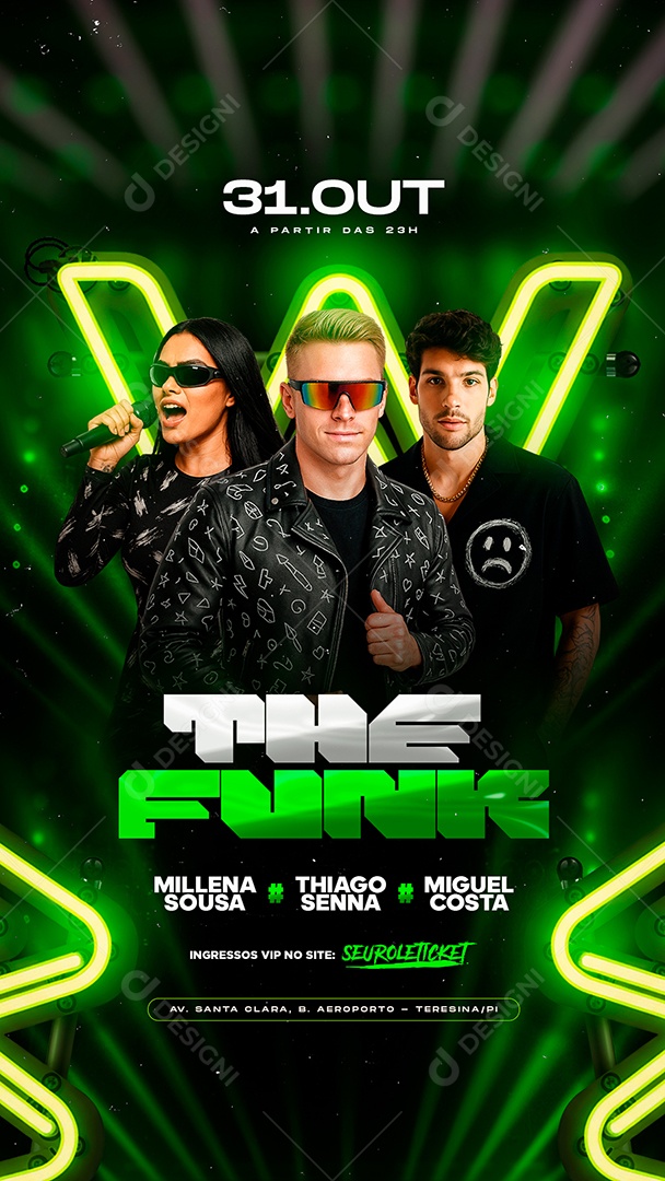 Story Flyer Próximos Shows The Funk Social Media PSD Editável