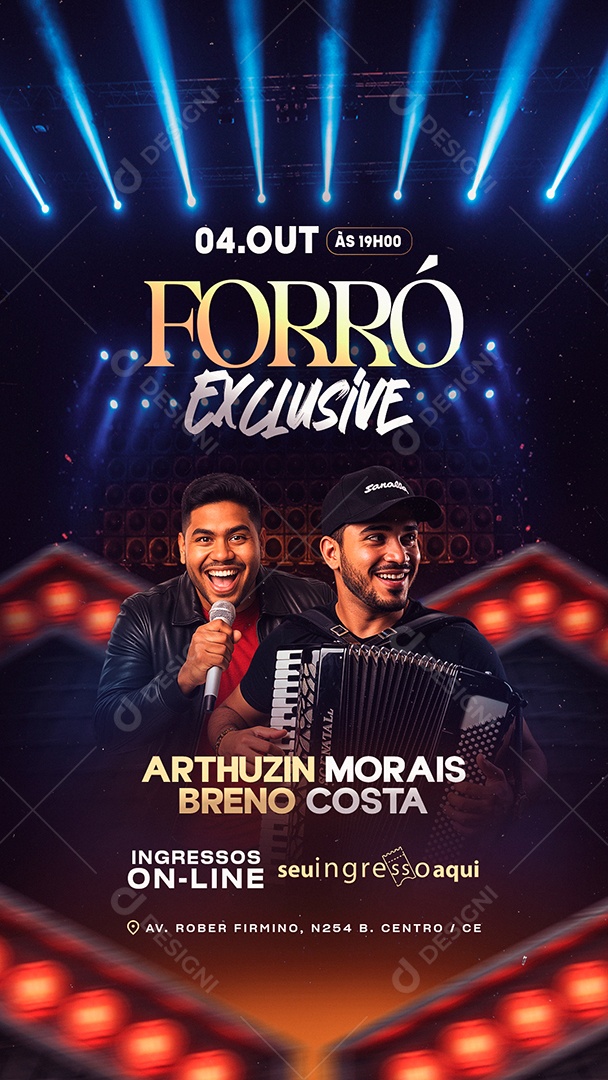 Story Flyer Forró Exclusive Social Media PSD Editável