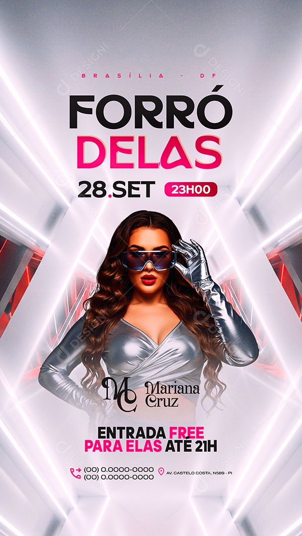 Story Flyer Forró Delas Social Media PSD Editável