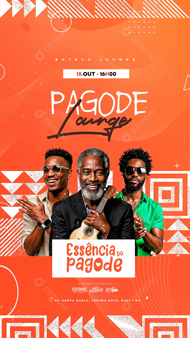 Story Flyer Pagode Lounge Essência do Pagode Social Media PSD Editável