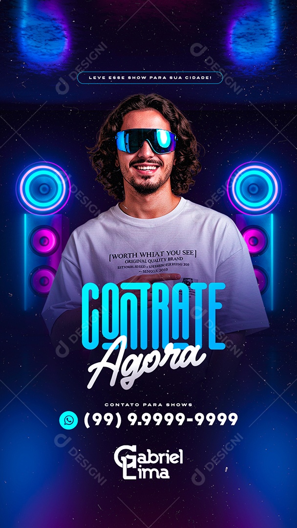Story Flyer Próximos Shows Contrate Agora para Shows Social Media PSD Editável