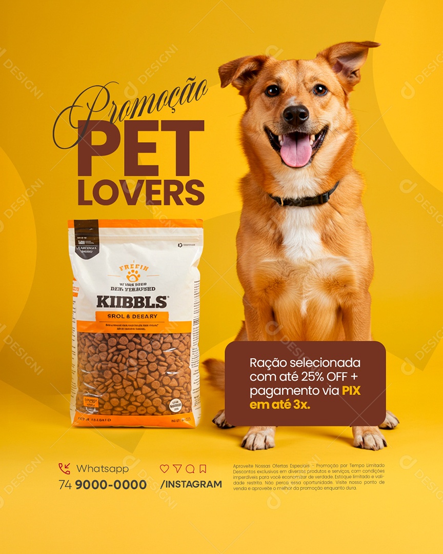 Promoção Petshop Promoção Pet Lovers Social Media PSD Editável