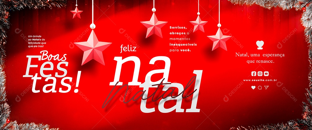 Carrossel Feliz Natal 25 de Dezembro Boas Festas Social Media PSD Editável