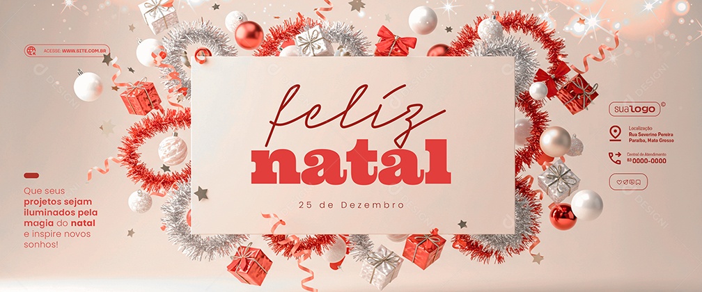 Carrossel Feliz Natal 25 de Dezembro Que Seus Projetos Sejam Iluminados Social Media PSD Editável