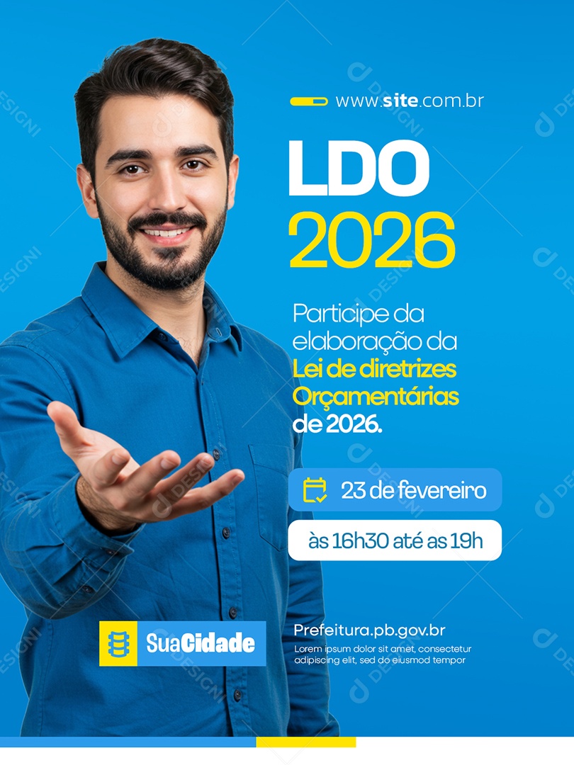 Prefeitura Sessão Solene Social Media PSD Editável