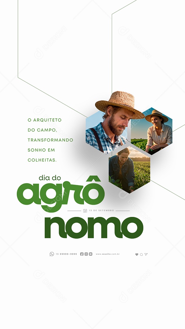 Story Dia do Agrônomo 13 de Setembro O Arquiteto do Campo Social Media PSD Editável
