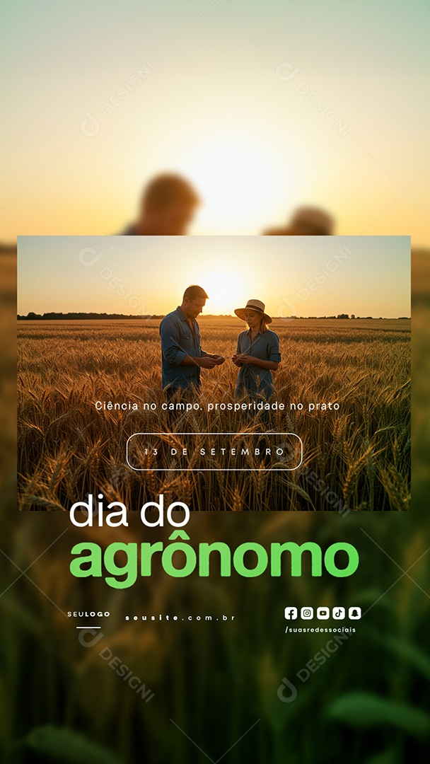 Story Dia do Agrônomo 13 de Setembro Ciência no Campo Social Media PSD Editável