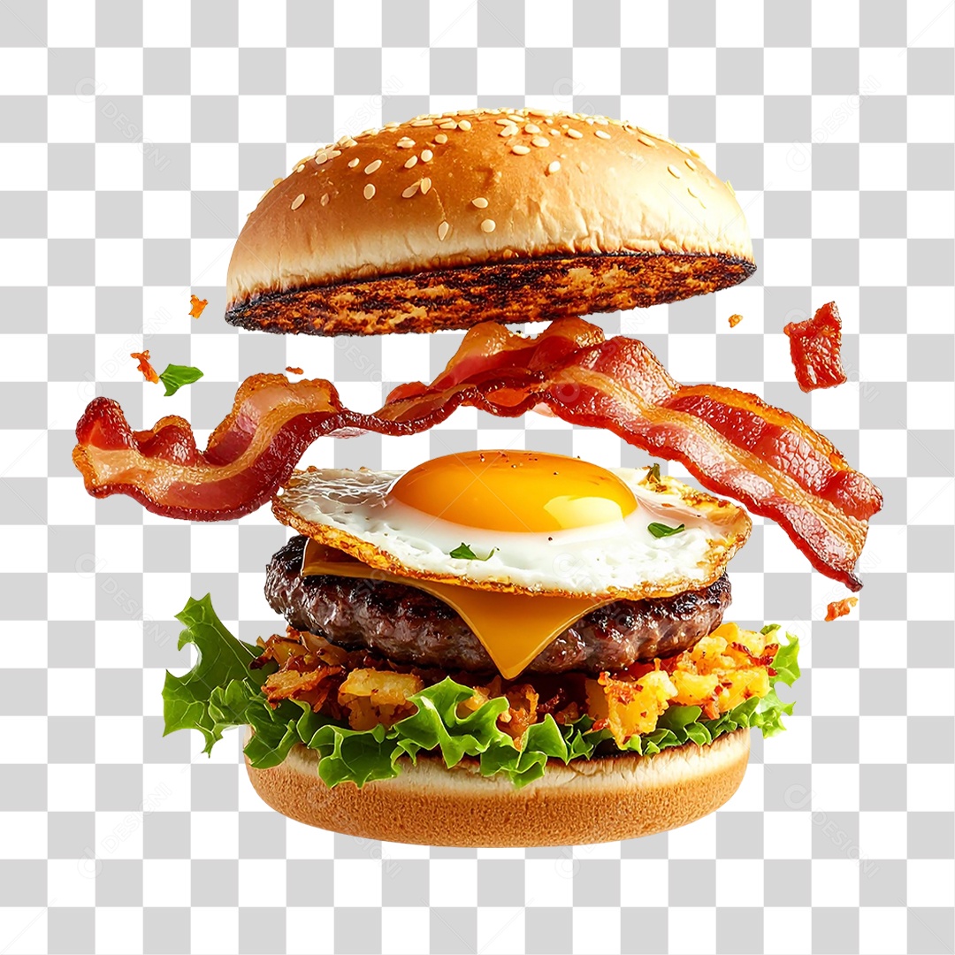 Hambúrguer Lanche Sanduiche PNG Transparente