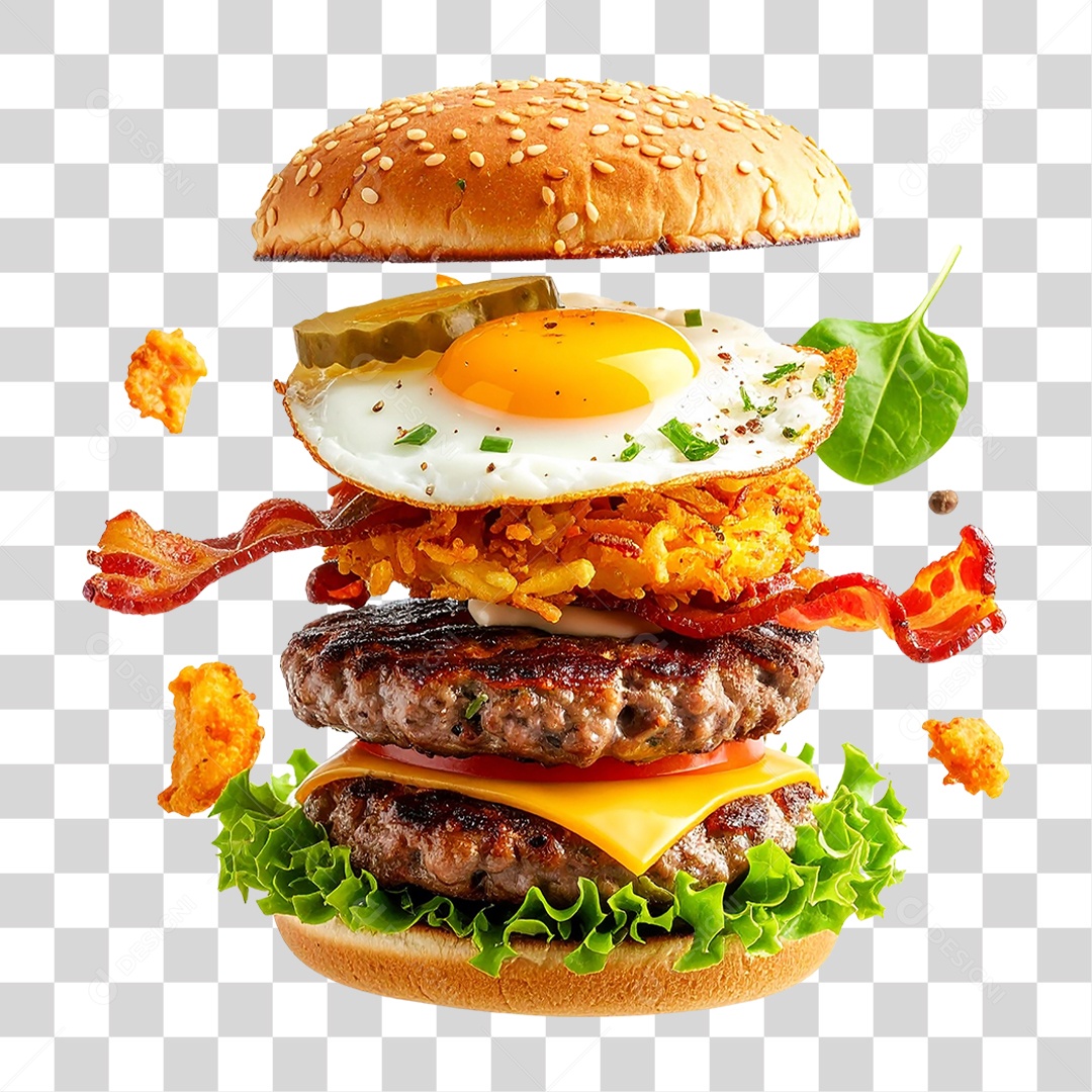 Hambúrguer Lanche Sanduiche PNG Transparente