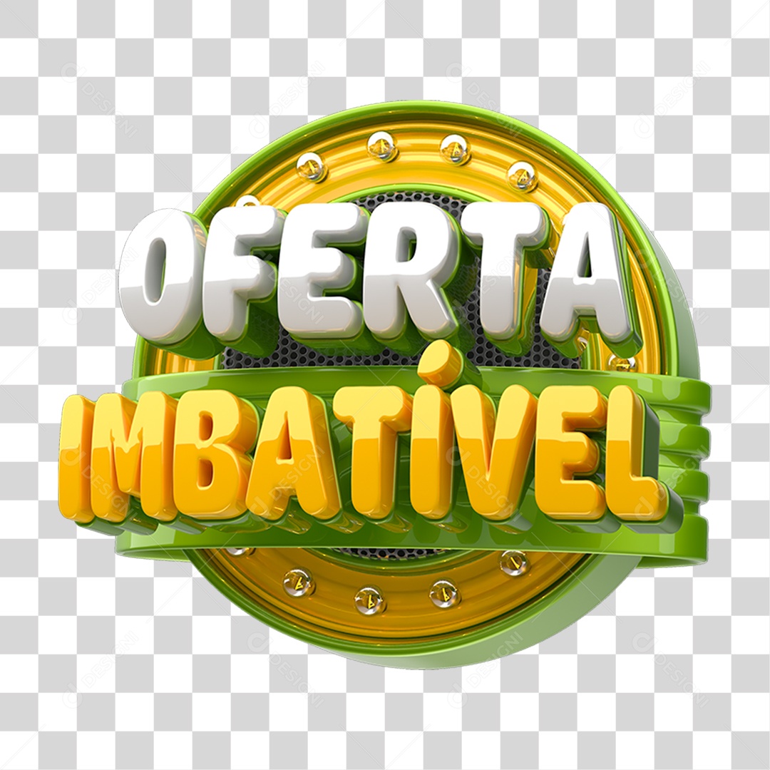 Selo 3D Oferta Imbatível PNG Transparente