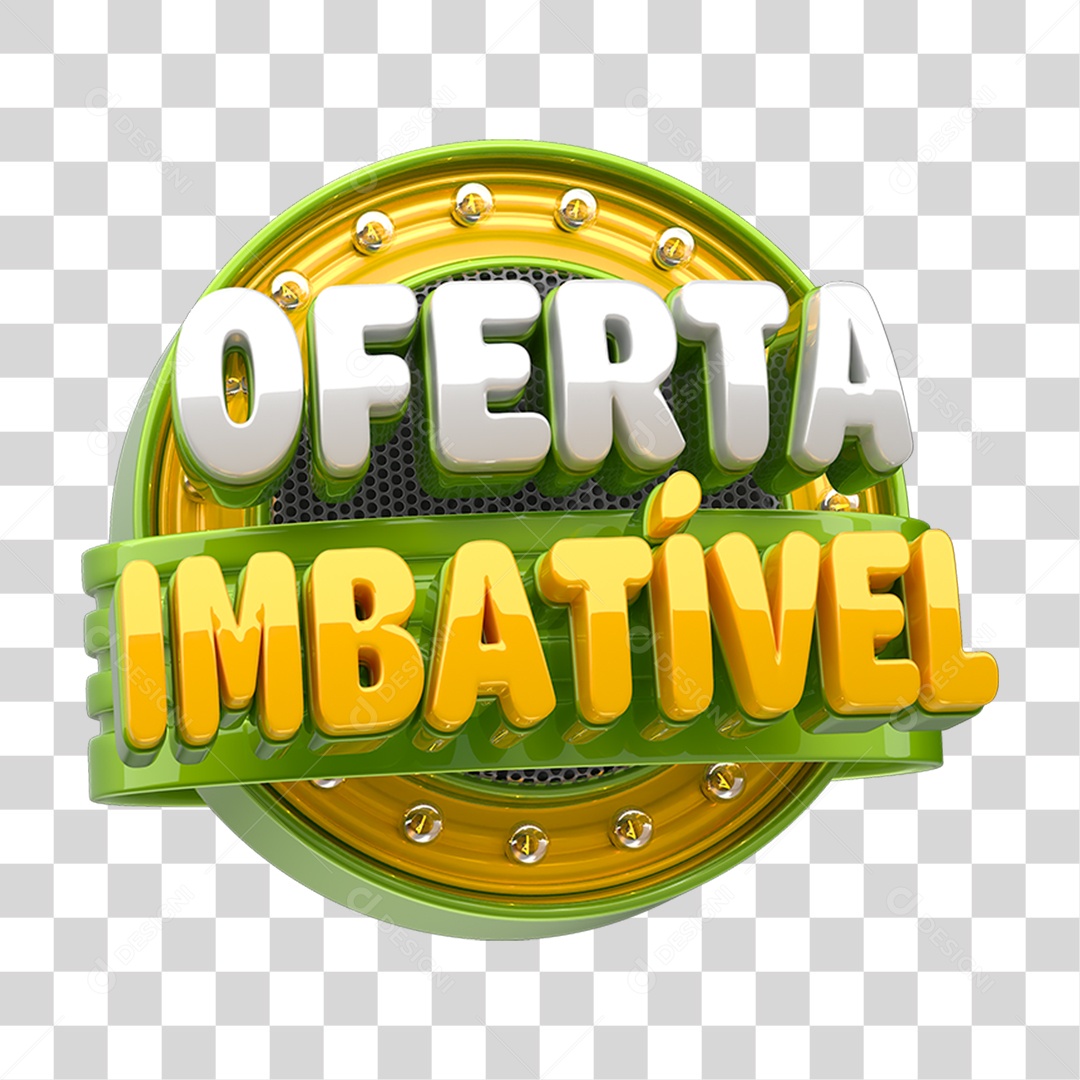 Selo 3D Oferta Imbatível PNG Transparente