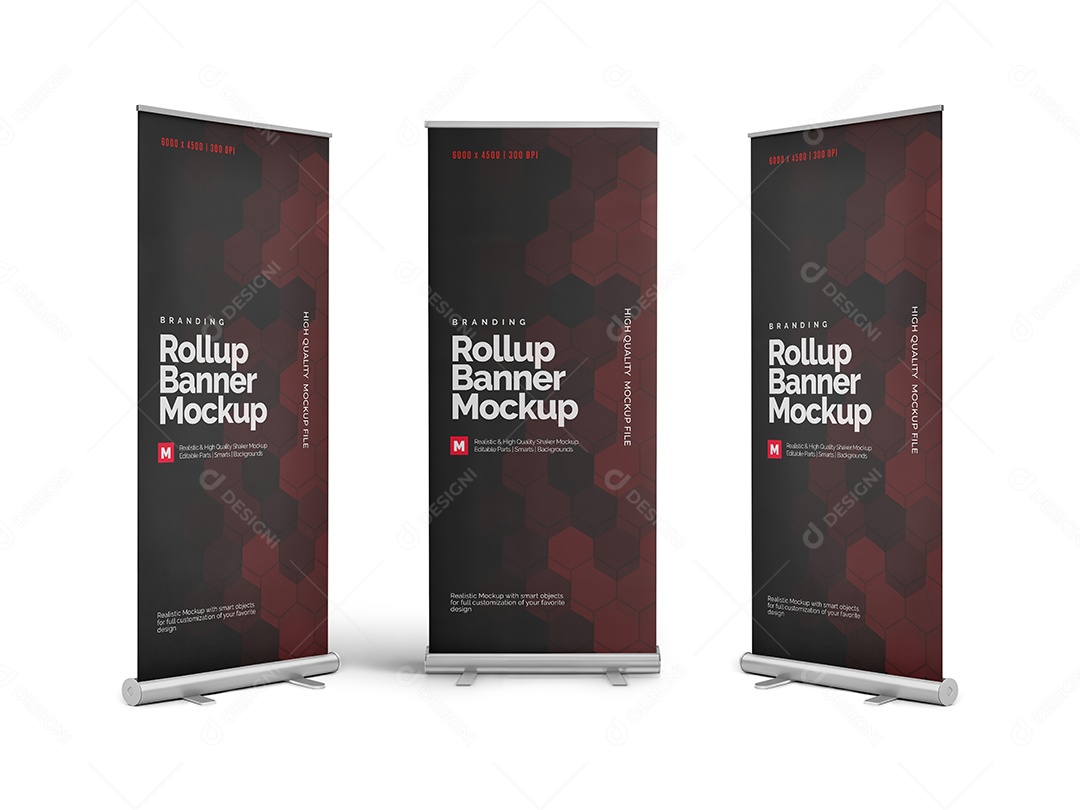 Banner com Sistema de Rolamento Mockup PSD Editável