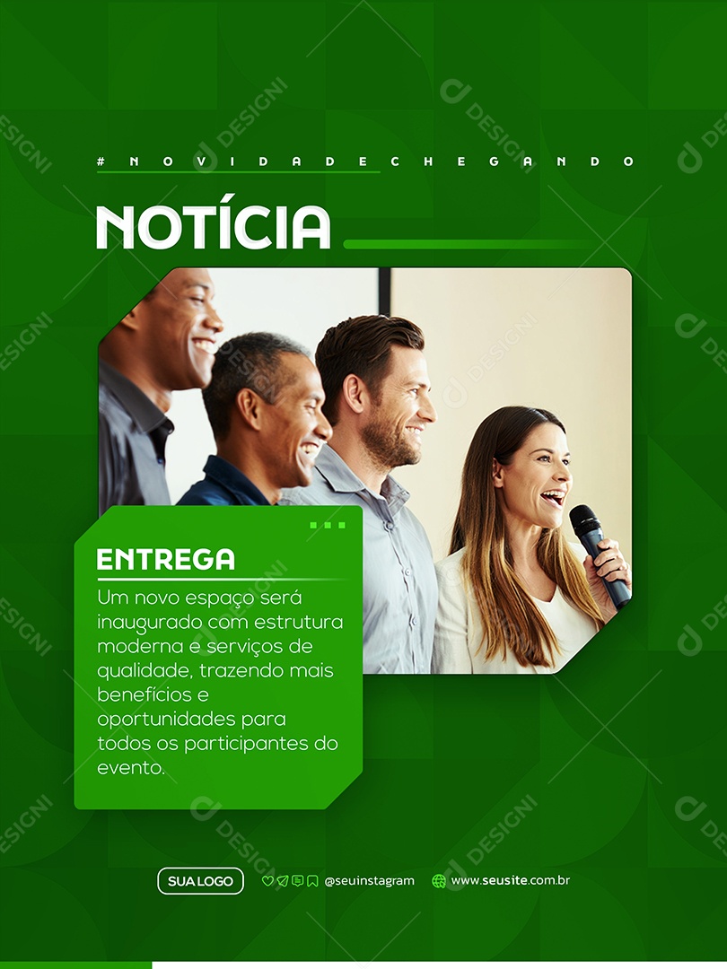 Noticia de Inauguração Social Media PSD Editável