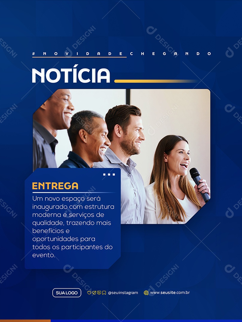 Noticia de Inauguração Social Media PSD Editável