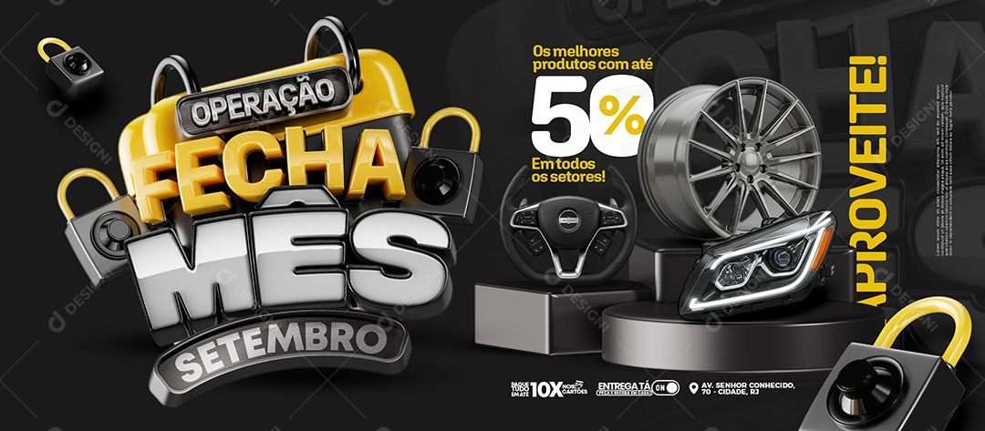 Banner Operação Fecha Mês Setembro Social Media PSD Editável