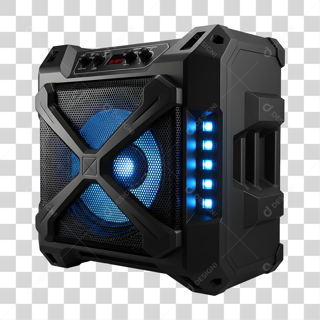 Elemento 3D Caixa de Som Acústica PNG Transparente