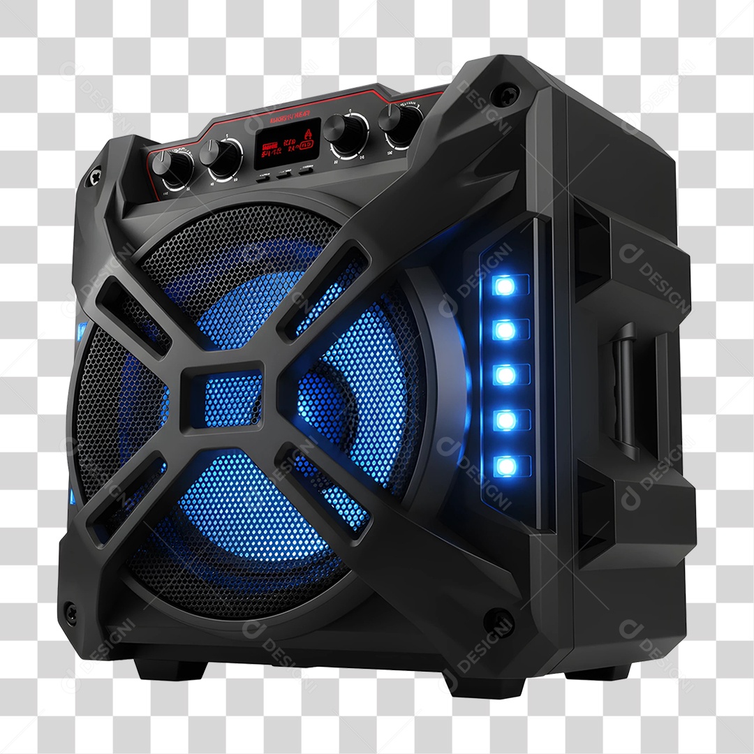 Elemento 3D Caixa de Som Acústica PNG Transparente