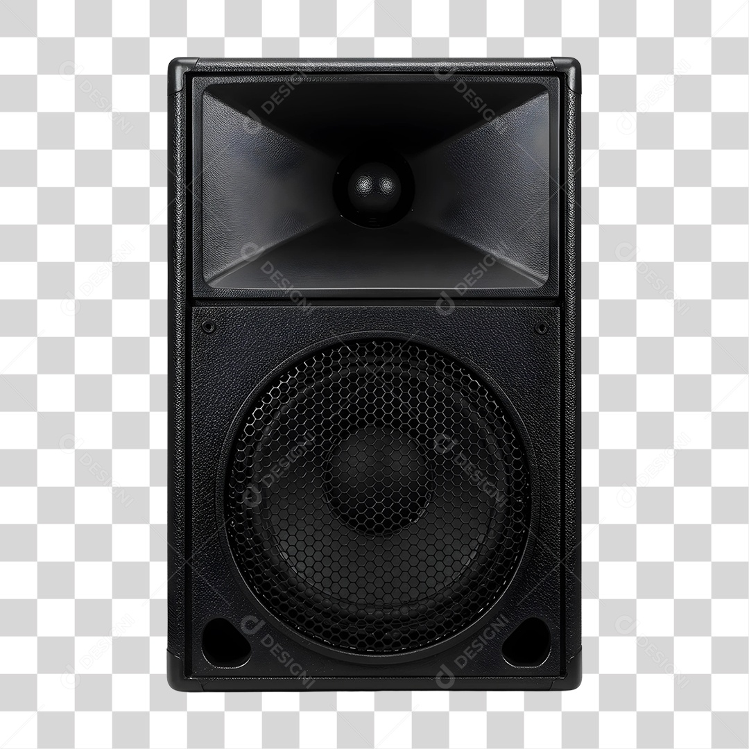 Elemento 3D Caixa de Som Acústica PNG Transparente