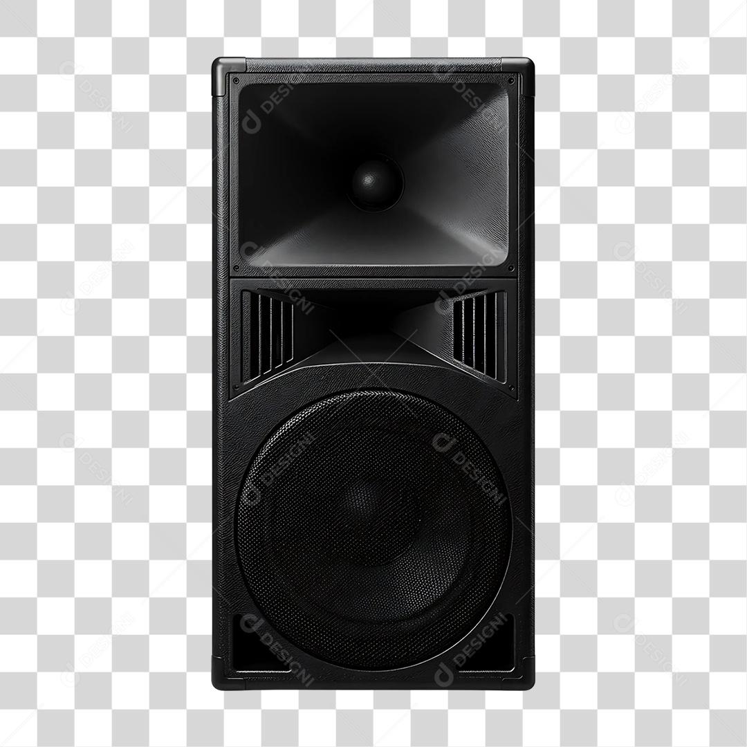 Elemento 3D Caixa de Som Acústica PNG Transparente