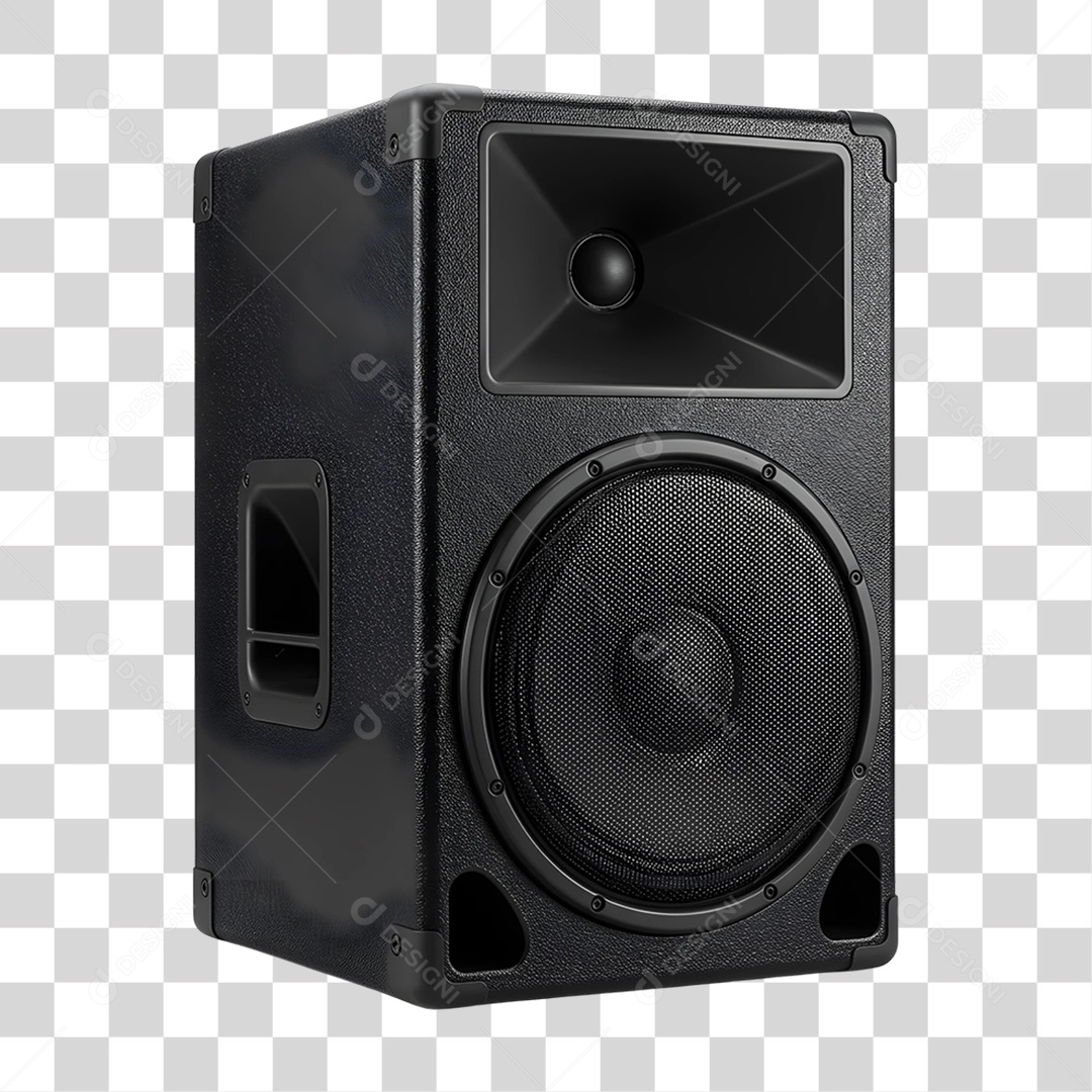 Elemento 3D Caixa de Som Acústica PNG Transparente