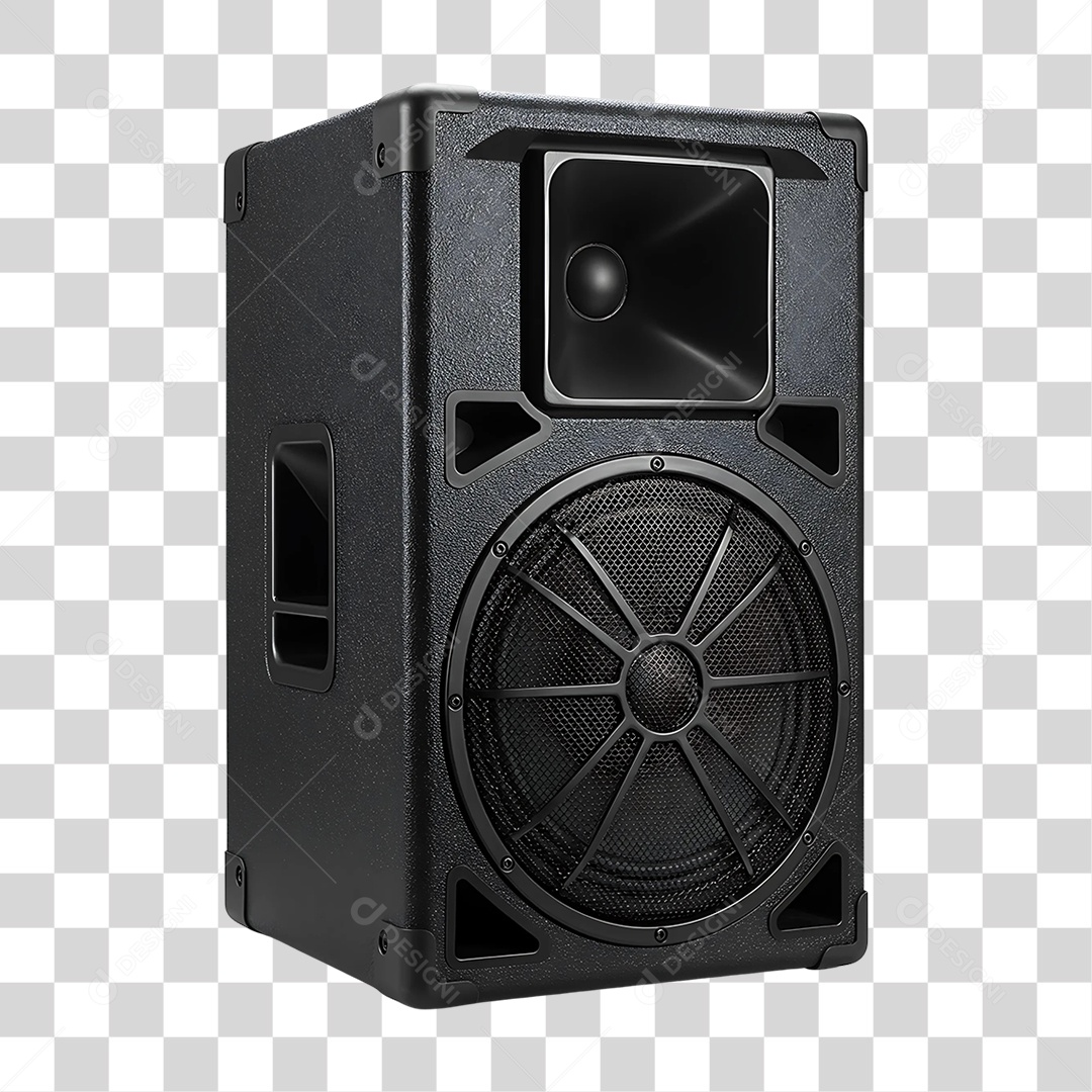 Elemento 3D Caixa de Som Acústica PNG Transparente