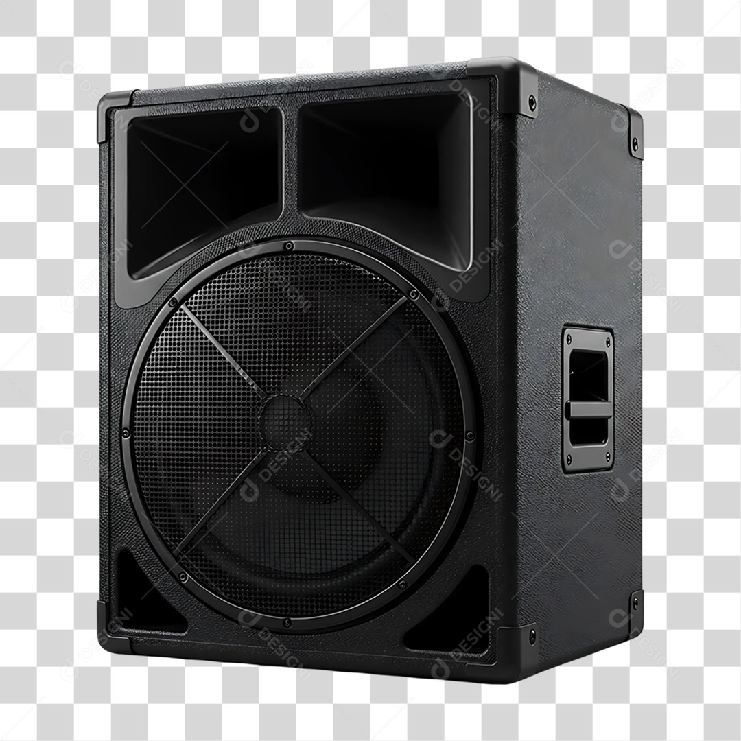 Elemento 3D Caixa de Som Acústica PNG Transparente