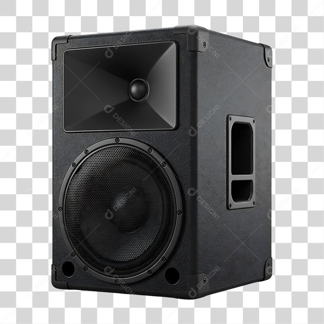 Elemento 3D Caixa de Som Acústica PNG Transparente